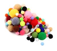 130 Pieces Assorted Sizes Pom Poms Multicolored Series Arts Crafts Pompoms Balls for Hobby Supplies and Creative Craft DIY Material