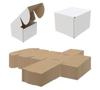 130 x 110 x 90 mm || 5x4.5x3.5" inches || Pack Of 100 || AKAR Strong Die Cut Postal Mailing Cardboard Boxes White Small Parcel Ideal for Gift Packet DVD Jewellery Shipping Box Die cut boxes