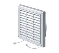 130 x 130 mm Wall Ventilation Grille Cover Net Pull Cord Closure Diameter of 110 mm