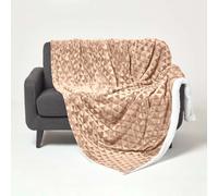 (130 x 160 cm, Brown) Geometric Triangle Velvet Throw