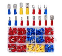 1300/480/140Pcs Assorted Spade Terminals Insulated Cable Connector Electrical Wire Crimp Butt Ring Fork Set Ring Lugs Rolled Kit(280PCS)