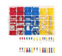 1300/480/140Pcs Assorted Spade Terminals Insulated Cable Connector Electrical Wire Crimp Butt Ring Fork Set Ring Lugs Rolled Kit(720PCS)