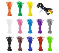 1300 Pcs Coloured Cable Ties 100mm/3.9 inch, Nylon Tie Wraps, Zip Ties Heavy Duty Self-Locking Cable Tiesset for Home Office Garden Workshop Garage