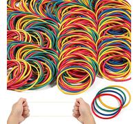 1300 Pcs Coloured Elastic Bands Strong Rubber Bands 450g Stretchable Bands Heavy Duty Natural for Office School Supplies Home Hair Bank Paper Money Bands (38 * 1.4mm)