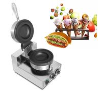 1300 W Commercial Electric Burger Waffle Make, Panini Press Sandwich Maker, 50-300°C Automatic Temperature 1-5 Minute Timer, for Snack Shop Cafe or Home