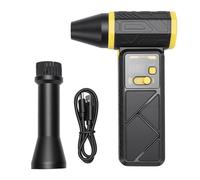 130000RPM Electric Air Duster Turbo Fan with LED Light Cordless Handheld Dust Blower for Computer Keyboard Cleaning Compact Portable Rechargeable for Home and Car (Yellow)