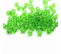 1300pcs 3mm Bicone Crystal Beads Colorful Glass Beads for Jewelry Beading Supplies Handmade Crafts DIY Beading Projects, Bracelets, Necklaces, Earrings Jewelries (deep Green)