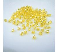 1300pcs 3mm Bicone Crystal Beads Colorful Glass Beads for Jewelry Beading Supplies Handmade Crafts DIY Beading Projects, Bracelets, Necklaces, Earrings Jewelries (Yellow ab)