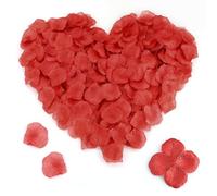 1300pcs Red Rose Petals for Bedroom, Artificial Rose Flowers, No-Taste Emulation Silk Rose Petals for Romantic Scenes Wedding Anniversary, birthday, Confession Decoration, Waterproof and Do Not Fade