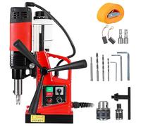 1300W, 700RPM, Magnetic Drill Press, Double Track Magnetic Drill, 1.57 Inch Boring Diameter, Includes 2Pcs Drill Bits, Portable for Metal Surface and Industrial Use