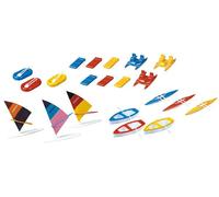130283 Faller HO Set 21 pieces pedal boats windsurf canoes scale 1:87