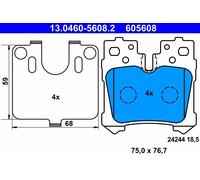 ATE Disc Brake Pad Set 13.0460-5608.2 for Lexus LS/LS IV/Sedan 1UR-FSE/FE 4.6L