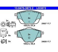 ATE Brake Pads 13.0470-3872.2 - Fits Citroen Peugeot Opel DS Vauxhall
