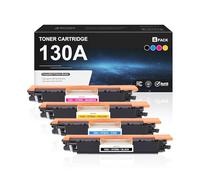 130A Toner Cartridge 4 Pack Replacement for CF350A CF351A CF352A CF353A | Compatible with HP Color Laser Pro MFP M176n M177fw M176 M177 Printer,HP 130A Tnoer,(Black/Cyan/Magenta/Yellow)