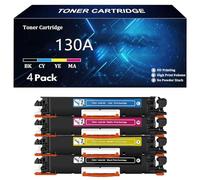 130A Toner Compatible Toner Cartridge Replacement for HP 130A CF350A CF351A CF352A CF353A for HP Color LaserJet Pro MFP M176 M176FN M177 M177FW Printer,4 Color-4 Pack