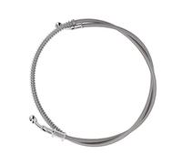 130cm 51.2in Motorcycle Brake Clutch Line Silver High Performance Universal Steel PVC Brake Hose for Motorbike Upgrade Replacement