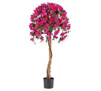 130cm Artificial Azalea Tree Faux Tree in Pot Indoor Tall Decorative Plant COSTWAY Red One Size