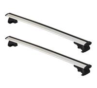 130cm Black And Silver Car Roof Racks Wing Bar Universal Auto Top Arc Shaped Aluminum Alloy Load Rod Roof Cross Bars(White L130cm)