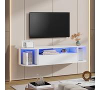 130cm Floating TV Stand Unit LED Lighted Wall Mounted Cabinet Storage