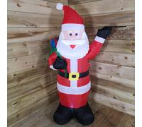 130cm Inflatable LED Santa waving arm with Gift bag Xmas Decoration