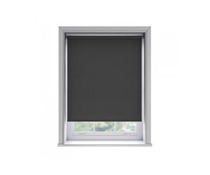 (130cm) No Drill Black Thermal Blackout Roller Blind (170cm Drop)