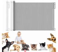 130Cm Super Wide Retractable Safety Gate Aluminum Alloy Portable Stair Hallway Kitchen Gate Double Lock