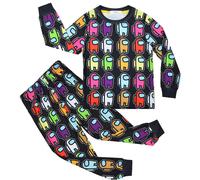 (130cm) The New Game Among Us Big Children's Home Clothes Set Long-sleeved Two-piece Pajamas 562
