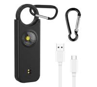 130dB Personal Safety Alarm for Women with Carabiner, Rechargeable Self Defense Keychain with Ultra-Bright LED Strobe Light, Loud Panic Siren for Night Running, Students, Elderly