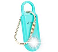 130dB Personal Safety Alarm Strobe Light. Loud Sound SOS Keychain Siren with Carabiner for Women, Girls, School College Students, Night Runners. Emergency Self Defense Alerts. Aqua