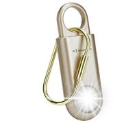 130dB Personal Safety Alarm Strobe Light. Loud Sound SOS Keychain Siren with Carabiner for Women, School Children, Night Runners, Hiking. Bear Alarm Deterrent. Emergency Self Defense Alerts.Gold