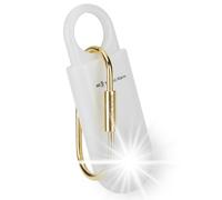 130dB Personal Safety Alarm Ultra Bright Strobe Light Loud Sound Keychain Siren with Carabiner for Women, School Children. Hiking Alarm Bear Deterrent. SOS Emergency Alerts. Coconut White