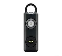 130dB Portable Personal Safety Alarm with Integrated SOS Flashing Light for Increased Awareness (Black)