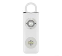 130dB Portable Personal Safety Alarm with Integrated SOS Flashing Light for Increased Awareness (White)