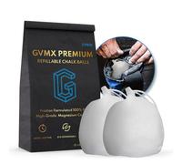 130g (2 x 65g) Premium Chalk Balls. Pro-Grade Gym Chalk in Refillable Sock. Eco Friendly Packaging. Grip Enhancing Gym Accessory for Weightlifting, Rock Climbing, Gymnastics & More. Package May Vary.