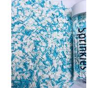 130g/4.6oz Blue Mixed Sprinkles, Edible Blue & White Cake Sprinkles Toppers Decorations for Christmas Sprinkles Xmas Winter Themed Birthday Party Frozen Cakes And Bakes