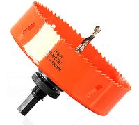 130mm Multi Hole Saw for Cutting Wood, Extra Solid HSS Bi-Metal Drill Bit Circle Cutter for Drywall, Plywood, Fiberboard and Pipe Vent