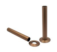 130mm Pipe Sleeves/Shrouds/Covers & Collars (Pair) - Brushed Bronze