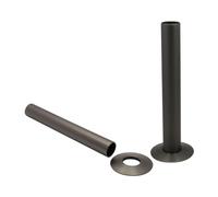 130mm Pipe Sleeves/Shrouds/Covers & Collars (Pair) - Brushed Gunmetal