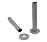 130mm Pipe Sleeves/Shrouds/Covers & Collars (Pair) - Matte Metallic Grey