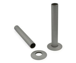 130mm Pipe Sleeves/Shrouds/Covers & Collars (Pair) - Matte Metallic Grey