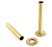 130mm Pipe Sleeves/Shrouds/Covers & Collars (Pair) - Polished Brass