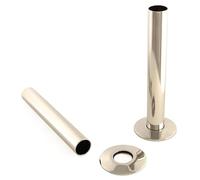130mm Pipe Sleeves/Shrouds/Covers & Collars (Pair) - Polished Nickel