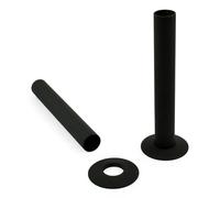 130mm Pipe Sleeves/Shrouds/Covers & Collars (Pair) - Textured Black