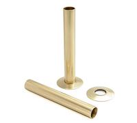 130mm Radiator Pipe Sleeve/Shrouds/Covers and Collar Set | Foundry (Pair) (Brass)