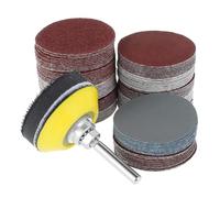 130Pcs 50mm Sandpaper Assortment 60-3000 Grit Sanding Disc Pad Set 2Inch For Drill Grinder Rotary Tools With Disk Pole Cushion