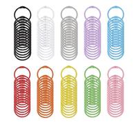130Pcs Binder Rings 30mm/1.2 inch Metal Paper Rings Flashcard Rings, Book Rings for Home, Office(10 Colors)