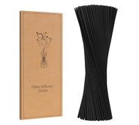 130pcs Diffuser Sticks - 10inch Grey Fiber Sticks, Essential Oil Aroma Diffuser Sticks, Fibre Aroma Fragrance Refills(Grey 10"/25cm) (Black)