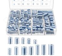 130Pcs Threaded Insert Nuts for Wood, M6/M8/M10 Galvanised Carbon Steel Hex Drive Head Nut Screw, Wood Insert Hex Socket Nuts for Wood Furniture,Cabinet,DIY,Home Decoration