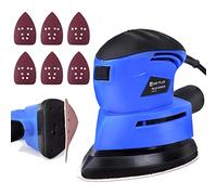 130W Detail Mouse Electric Sander with 6 Sanding Sheets, 12000RPM Hand Sanders Orbital Sander Electric Sanding Machine, Compact Electric Palm Sander with Dust Collector for Painted Wood, Wall Paint