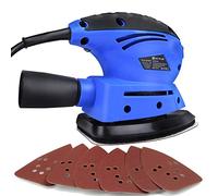 130W Detail Sander, Palm Sander, Random Orbital Sander for Wood with Dust Port | Small Handheld Electric Sanders with 6X Sanding Sheets, Sanding Machine for Home Decoration and DIY Working